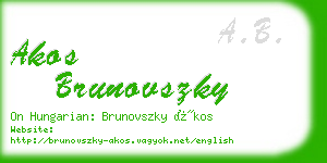 akos brunovszky business card